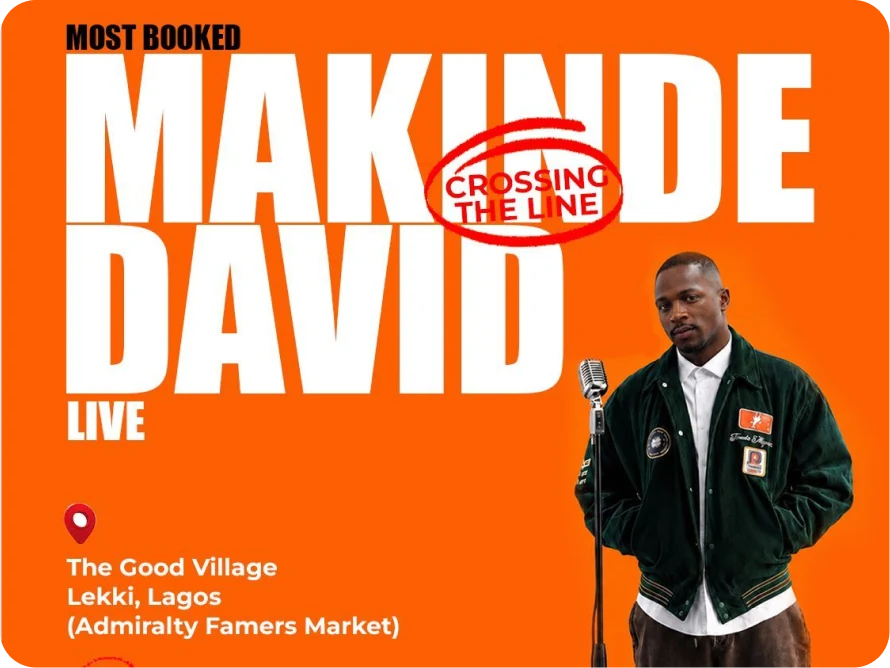Makinde David live event ticket artwork